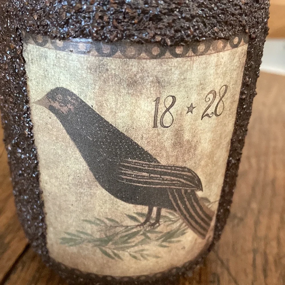 Handmade Primitive Soap Dispenser Raven/Crow 🐦‍⬛ NWOT